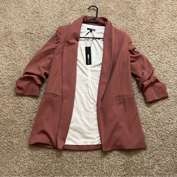 Fashion Nova The Celine Blazer Mauve Size Small - Picture 2 of 7